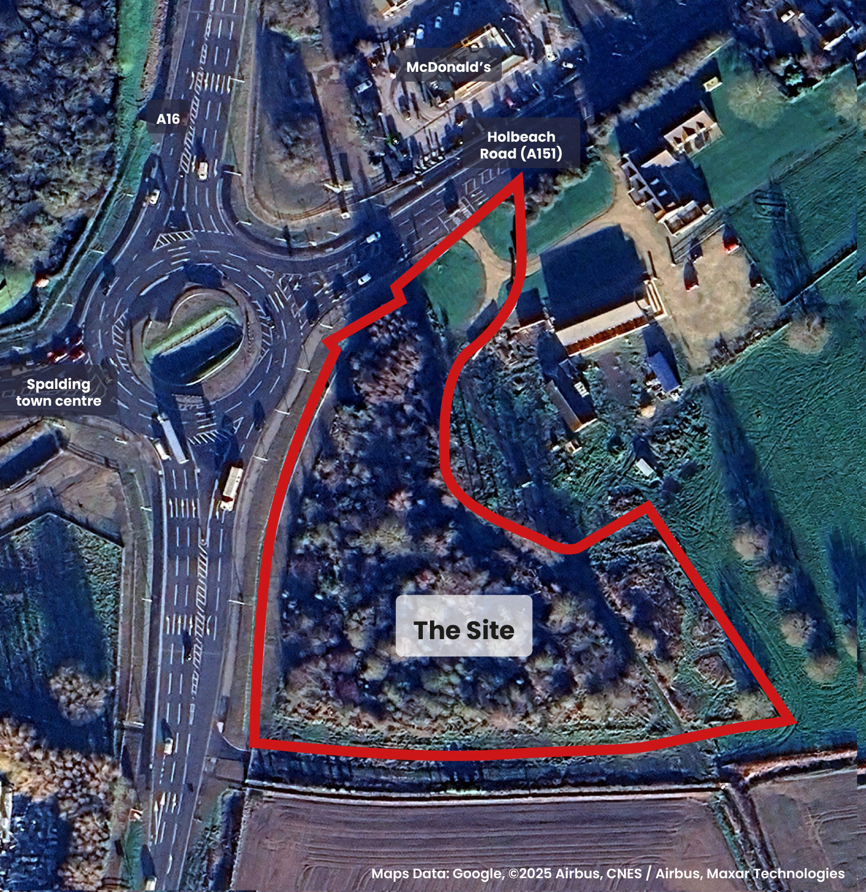 aerial of the site